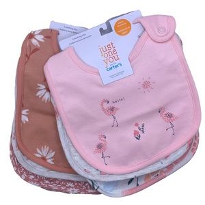 Carter’s “Just One You” Multi-Design 6 Water Resistant Bibs- Spring Theme